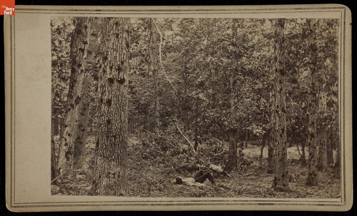 Man Lying on the Forest Floor, circa 1865