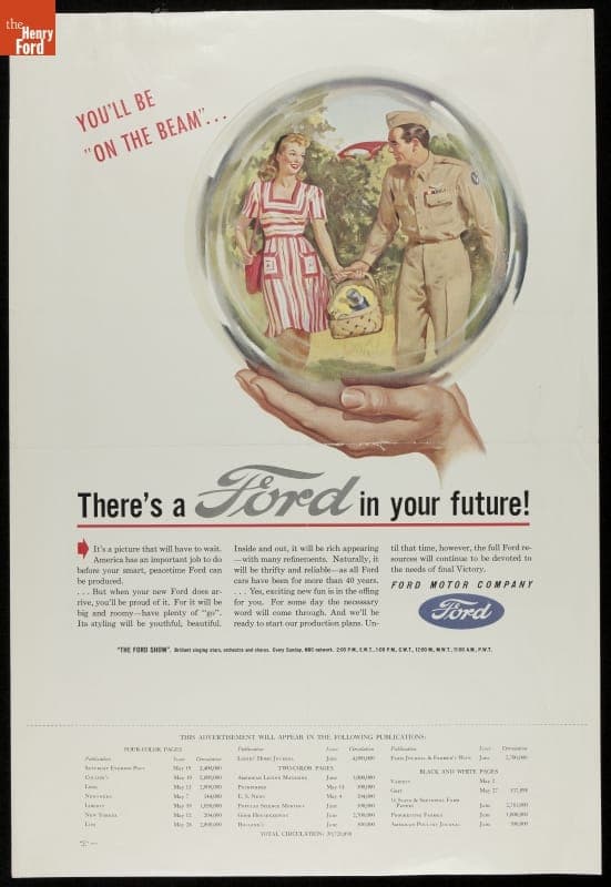 Ford Advertisement, "You'll Be on the Beam, There's a Ford in Your Future!," 1945