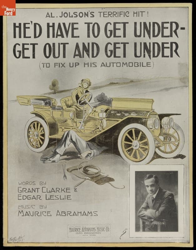Music Sheet, "He'd Have to Get Under--Get Out and Get Under, to Fix up His Automobile," 1913