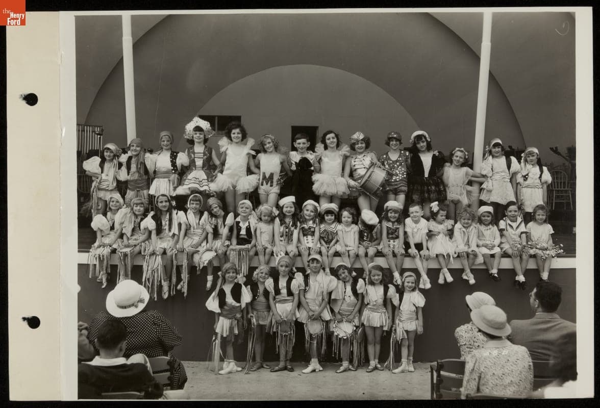Child Performers, Ford's Symphony Gardens Stage, Century of Progress International Exposition, Chicago, Illinois, 1934