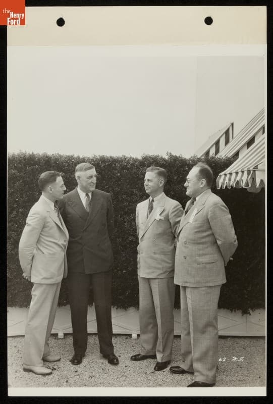 Four Men outside the Ford Building, Century of Progress International Exposition, Chicago, Illinois, 1934