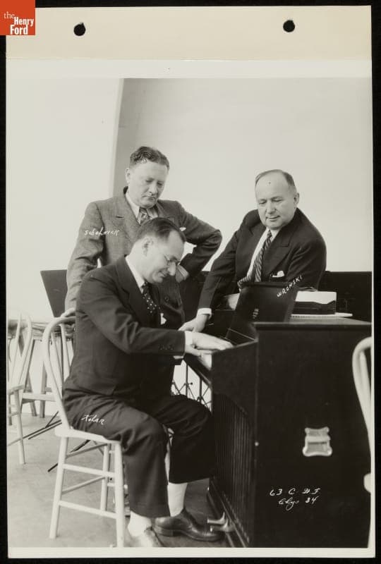 Victor Kolar at the Piano, Ford Symphony Gardens, Century of Progress International Exposition, Chicago, Illinois, 1934