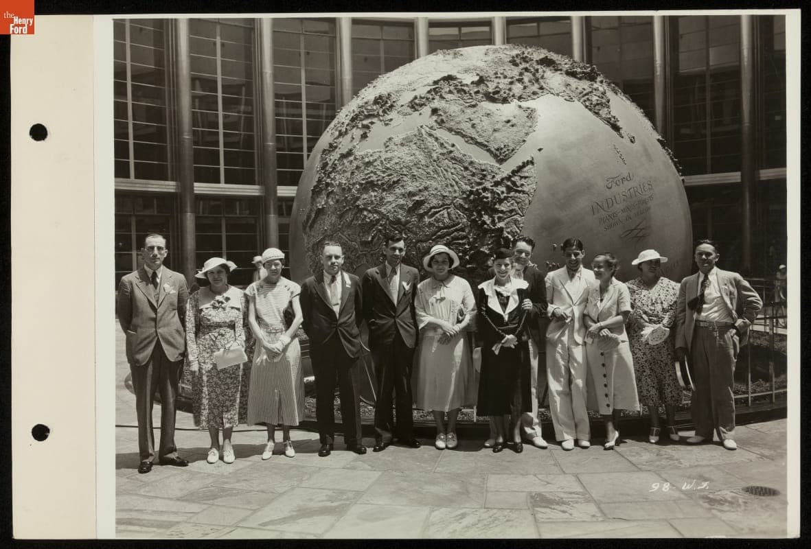 Visitors in Rotunda, Ford Exhibition Building, Century of Progress International Exposition, Chicago, Illinois, 1934