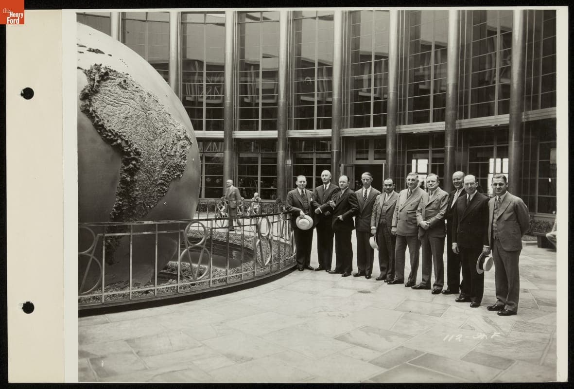 Gentlemen in Rotunda of Ford Exhibition Building, Century of Progress International Exposition, Chicago, Illinois, 1934