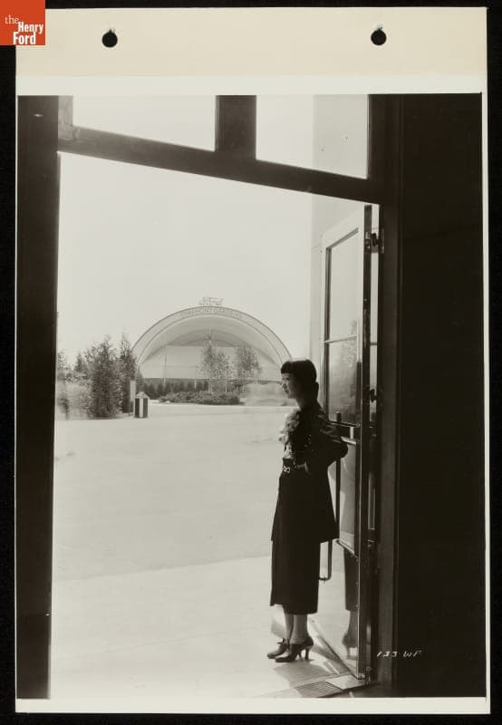 Open Doorway of Ford Exhibition Building, Century of Progress International Exposition, Chicago Illinois, 1934