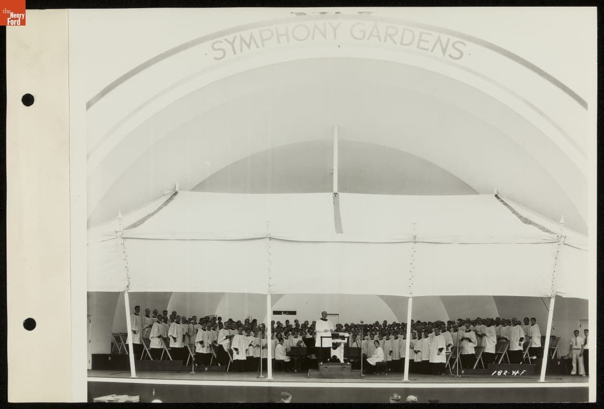 Choir in Ford Symphony Gardens, Century of Progress International Exposition, Chicago, Illinois, 1934
