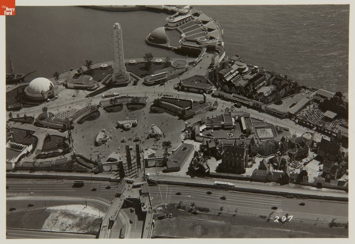 Aerial View of the Century of Progress International Exposition, Chicago, Illinois, 1934