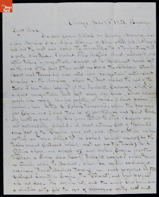 Letter from E.P. Goodrich to Ann Goodrich, 1851