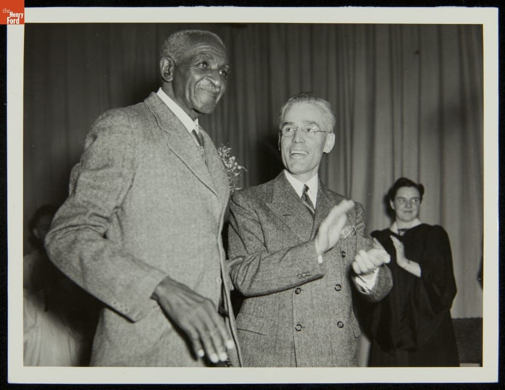 George Washington Carver and Floyd Starr, Starr Commonwealth School for Boys, Albion, Michigan, 1939