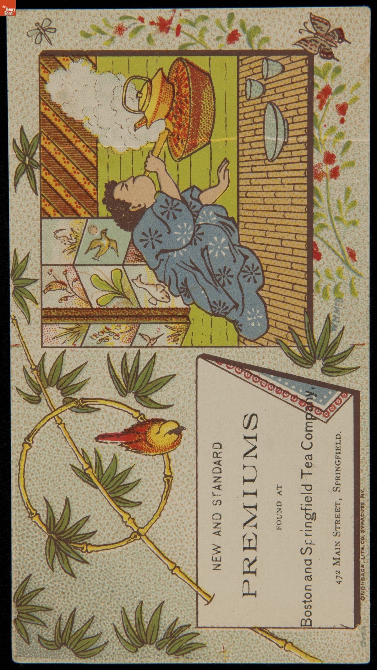 Trade Card for Boston and Springfield Tea Company, circa 1895