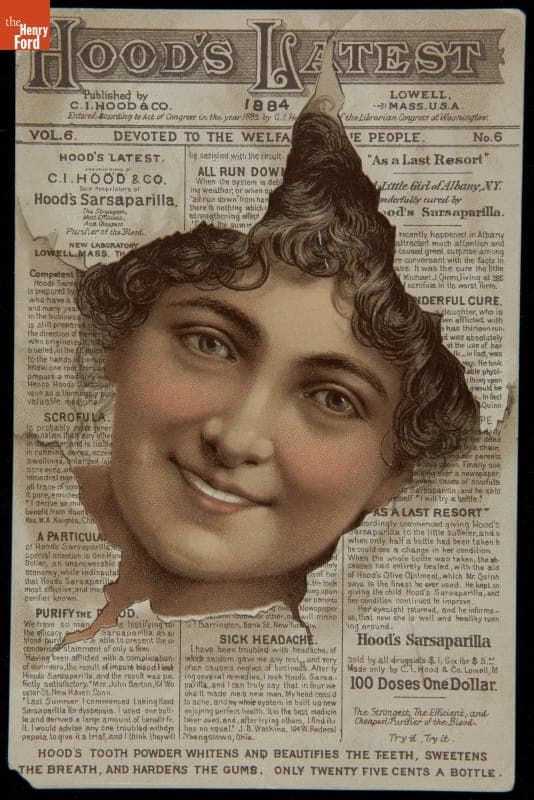 Trade Card for Hood's Sarsaparilla, C.I. Hood & Co., 1884