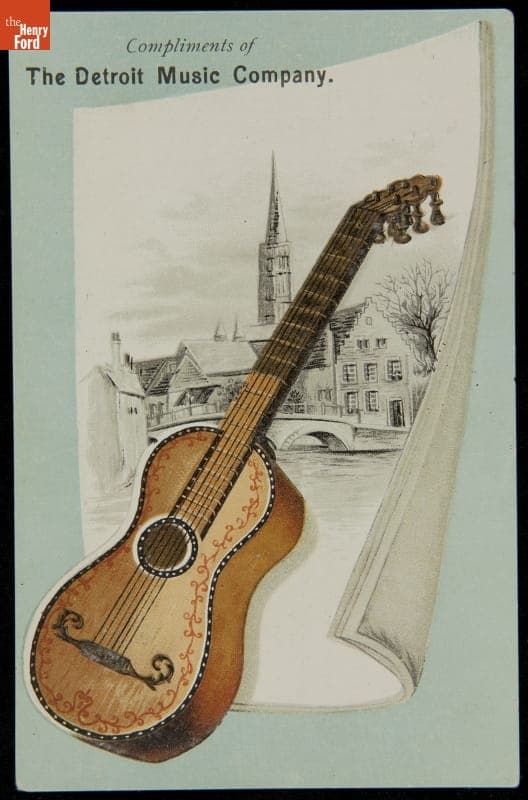 Trade Card for Musical Instruments Dealer, Charles Bobzin & Company, circa 1890