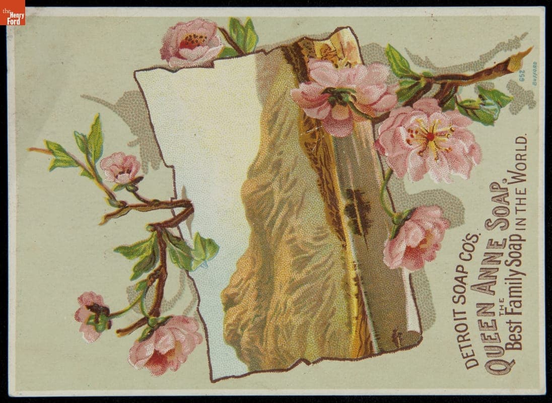 Trade Card for Queen Anne Soap, Detroit Soap Company, 1881-1900