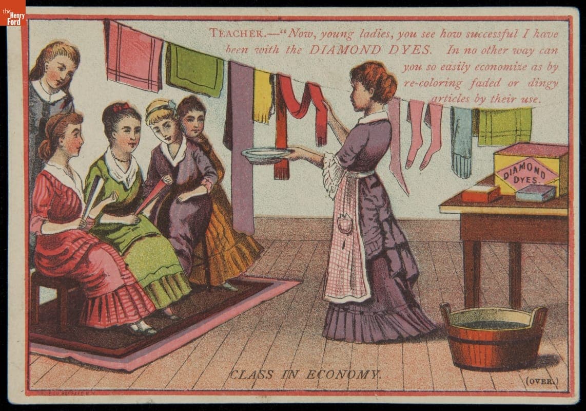 Trade Card for Diamond Dyes Company, 1880-1890