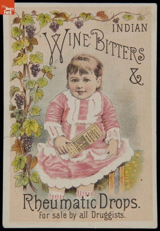 Trade Card for Old Dr. Solomon's Indian Wine Bitters & Rheumatic Drops, 1880-1900