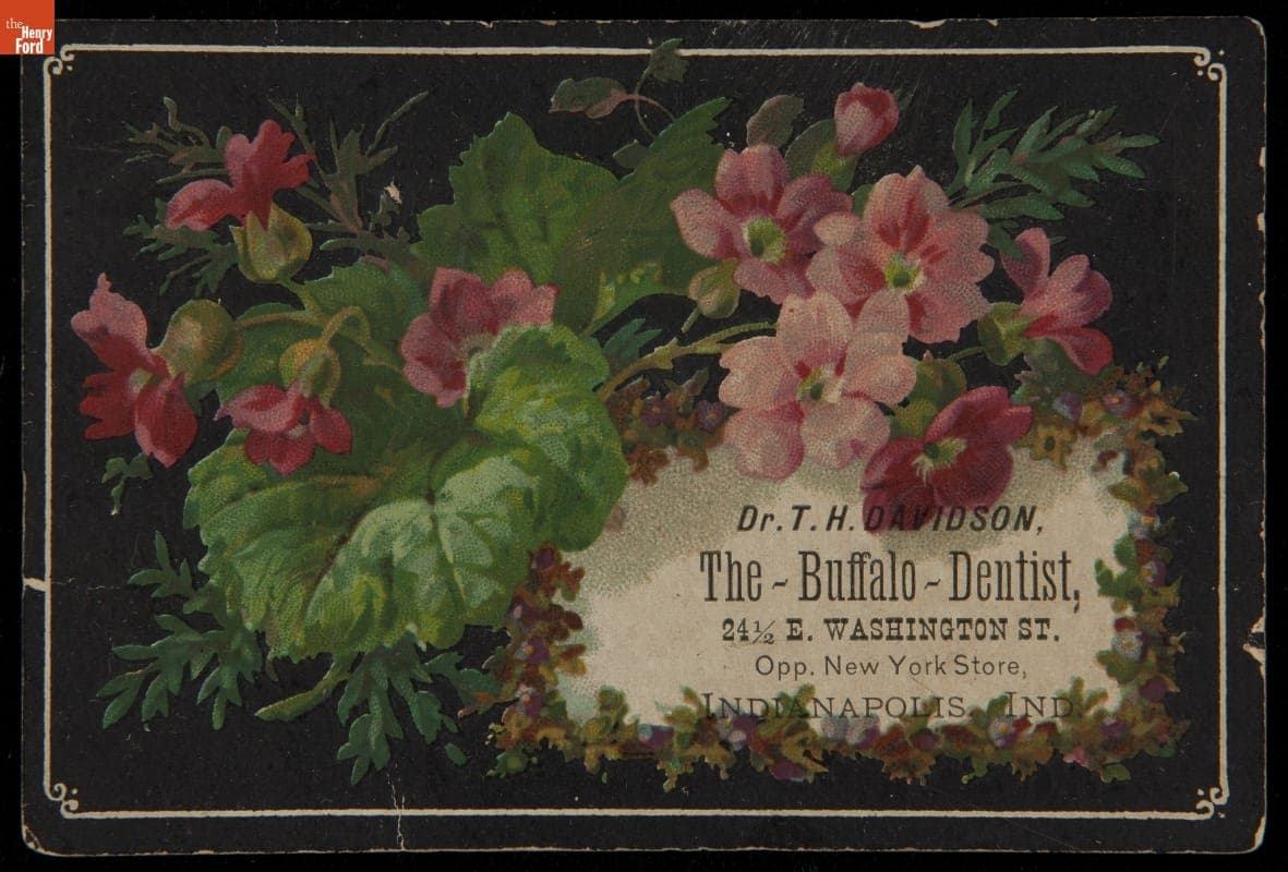 Trade Card for Dr. T. H. Davidson, The Buffalo Dentist, 1880-1900