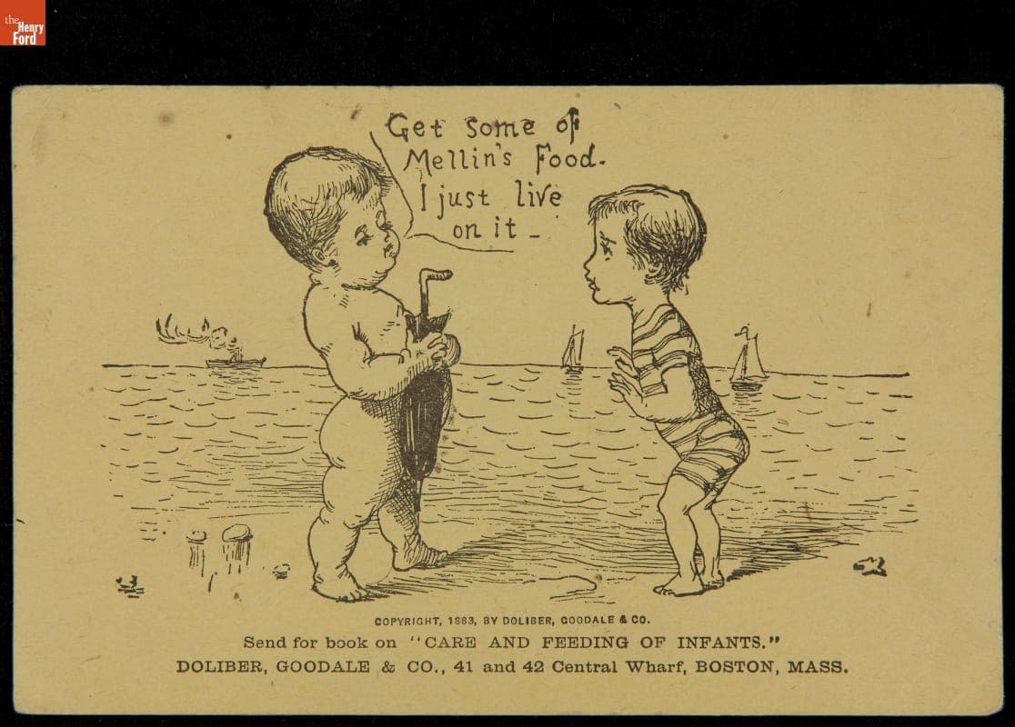 Trade Card for Mellin's Food, Doliber-Goodale Co., 1883