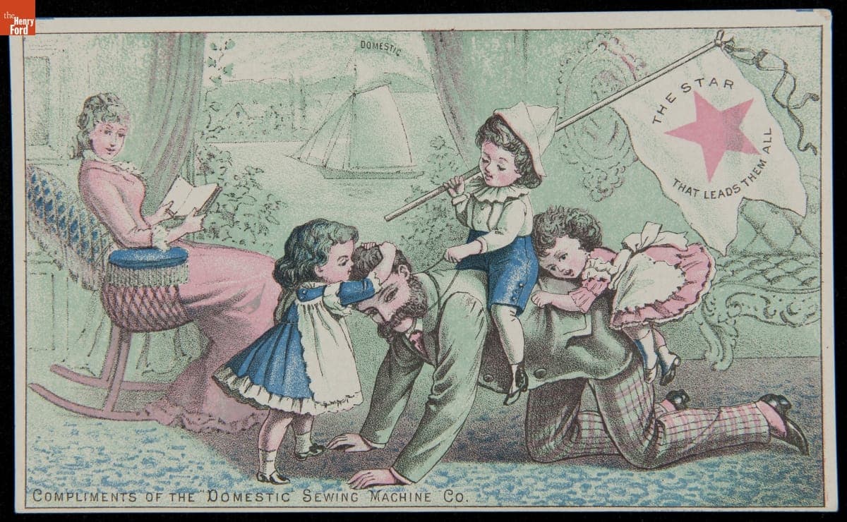Trade Card for Domestic Sewing Machine Company, 1878-1885