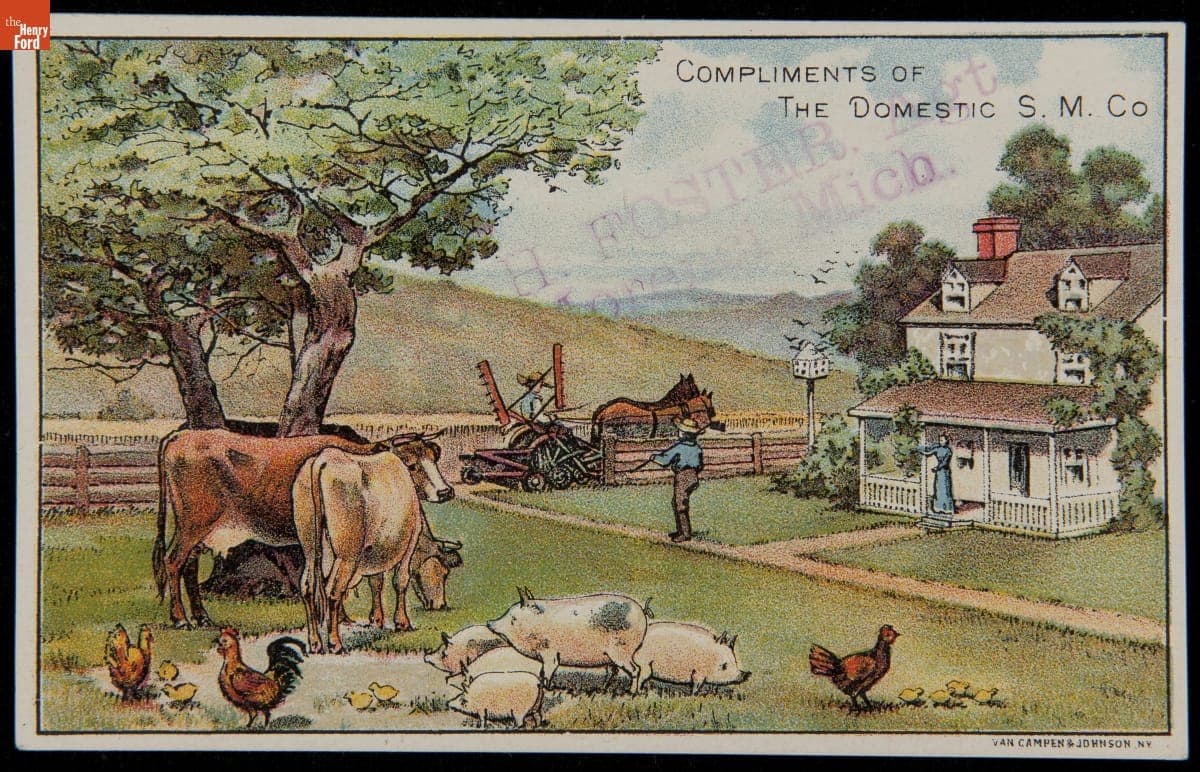 Trade Card for Domestic Sewing Machine Company, 1880-1900