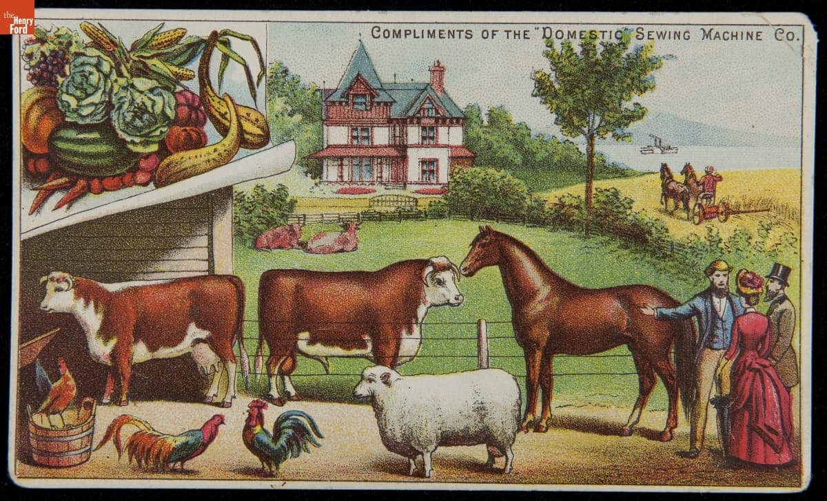 Trade Card for Domestic Sewing Machine Company, circa 1885
