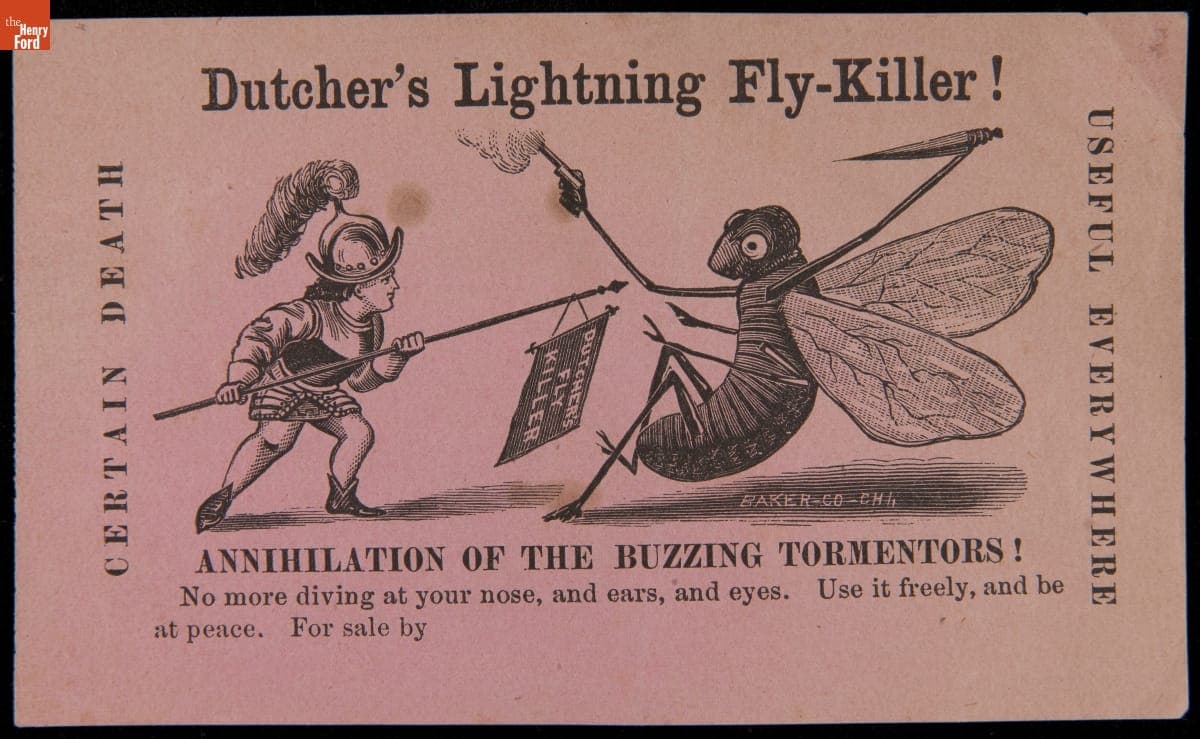 Trade Card for Dutcher's Lightning Fly-Killer, 1870-1890