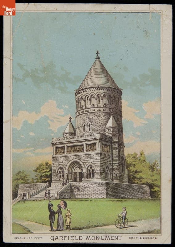Trade Card for E.R. Hull & Co. and Dedication of the Garfield Monument, 1890