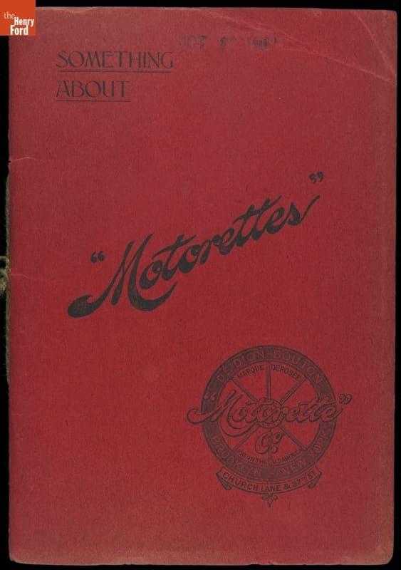 "Something about Motorettes; From Paris to Versailles and Back," De Dion-Bouton, 1901