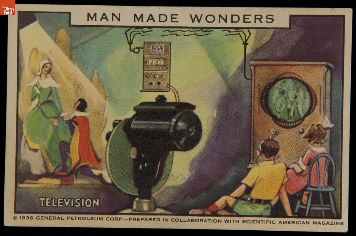 Trade Card, "Man Made Wonders: Television," 1936