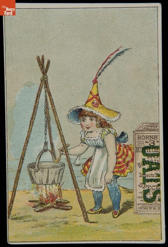 Trade Card for Hornby's Steam Cooked Oats, 1870-1900