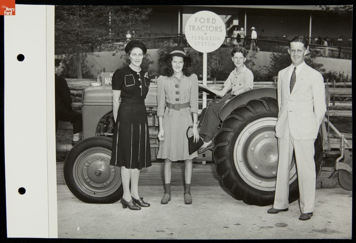 Family with Ford Tractor, Ford Exposition, New York World's Fair, 1940