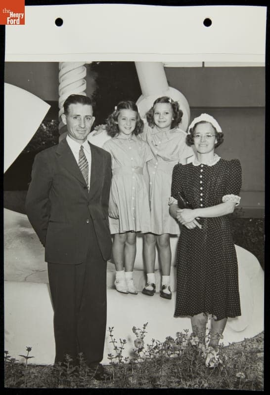 Family at Ford Exposition, New York World's Fair, 1940
