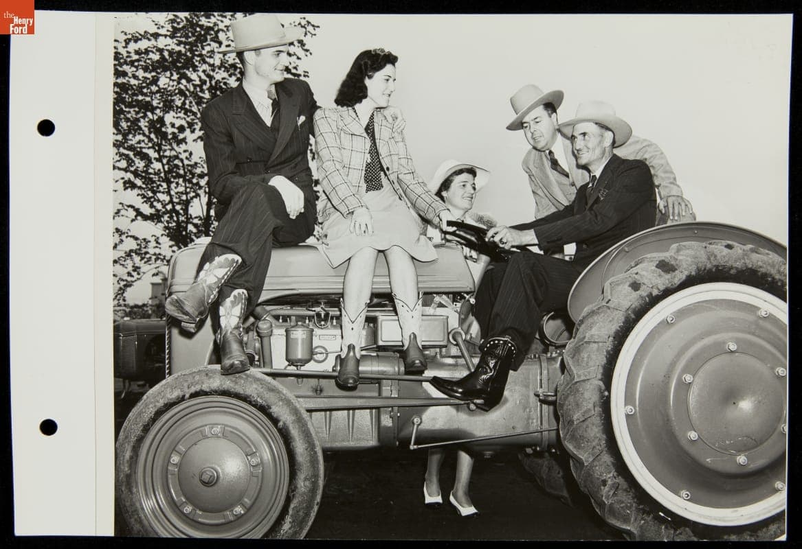 Family with Ford Tractor, Ford Exposition, New York World's Fair, 1940