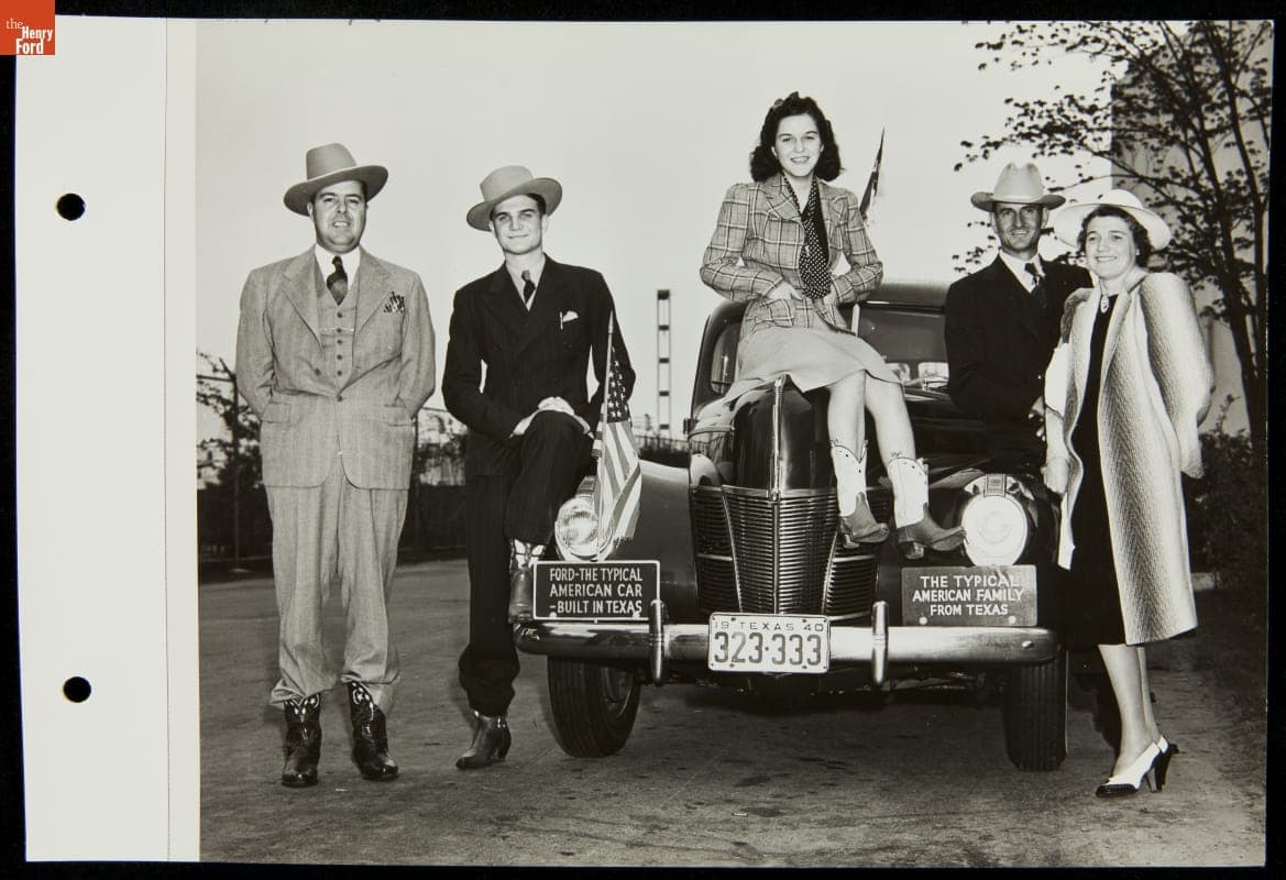 Family with Ford Automobile, Ford Exposition, New York World's Fair, 1940