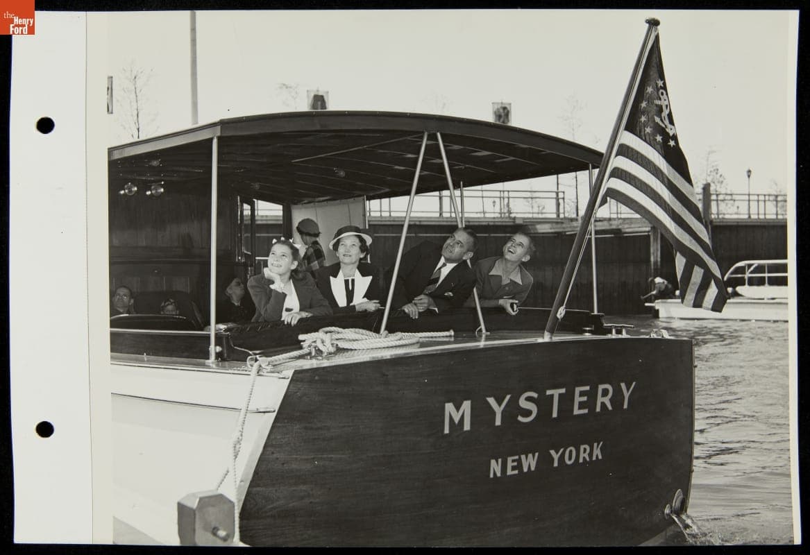 Family at Boat Basin, New York World's Fair, 1940