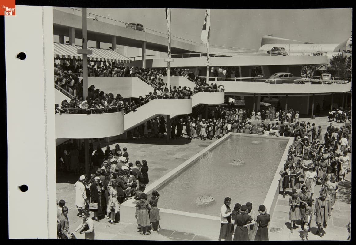 "Road of Tomorrow" Visitors, Ford Exposition Garden Court, New York World's Fair, 1939