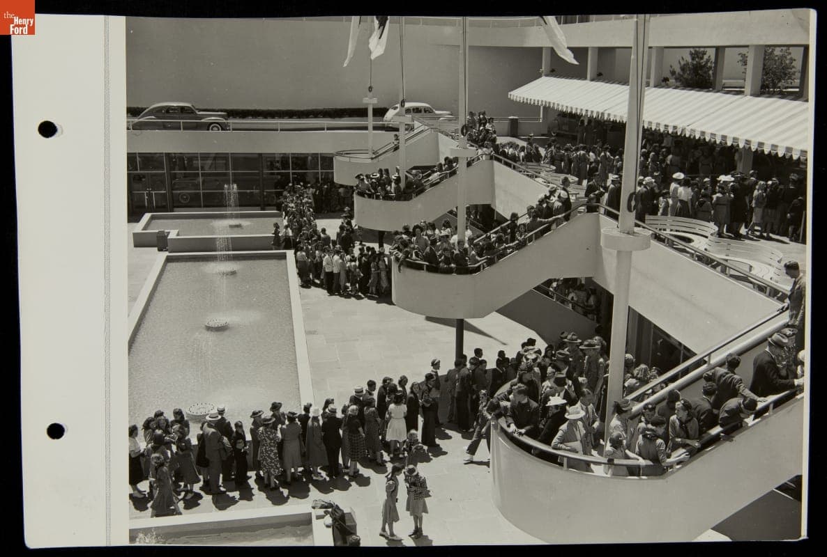 Visitor Lines for "Road of Tomorrow," Ford Exposition Garden Court, New York World's Fair, 1939