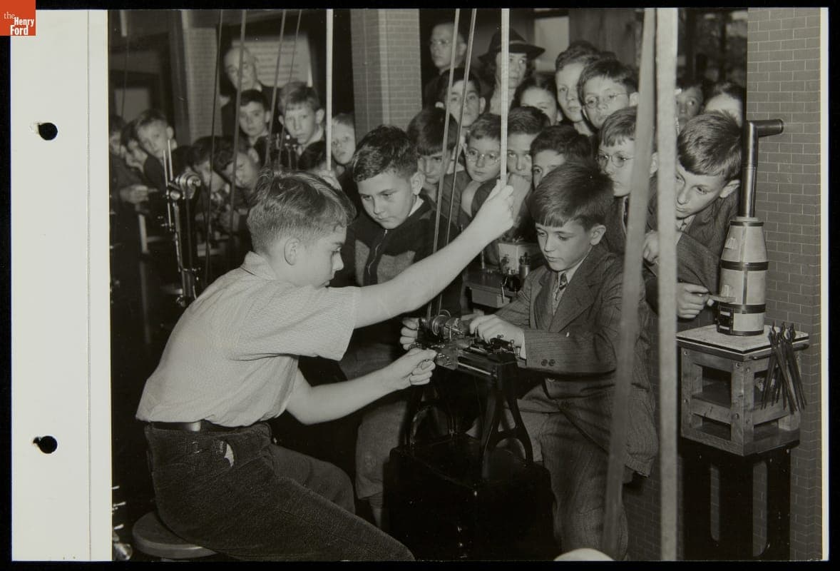 Girard College Boys at Menlo Park Machine Shop Exhibit, Ford Exposition, New York World's Fair, 1939
