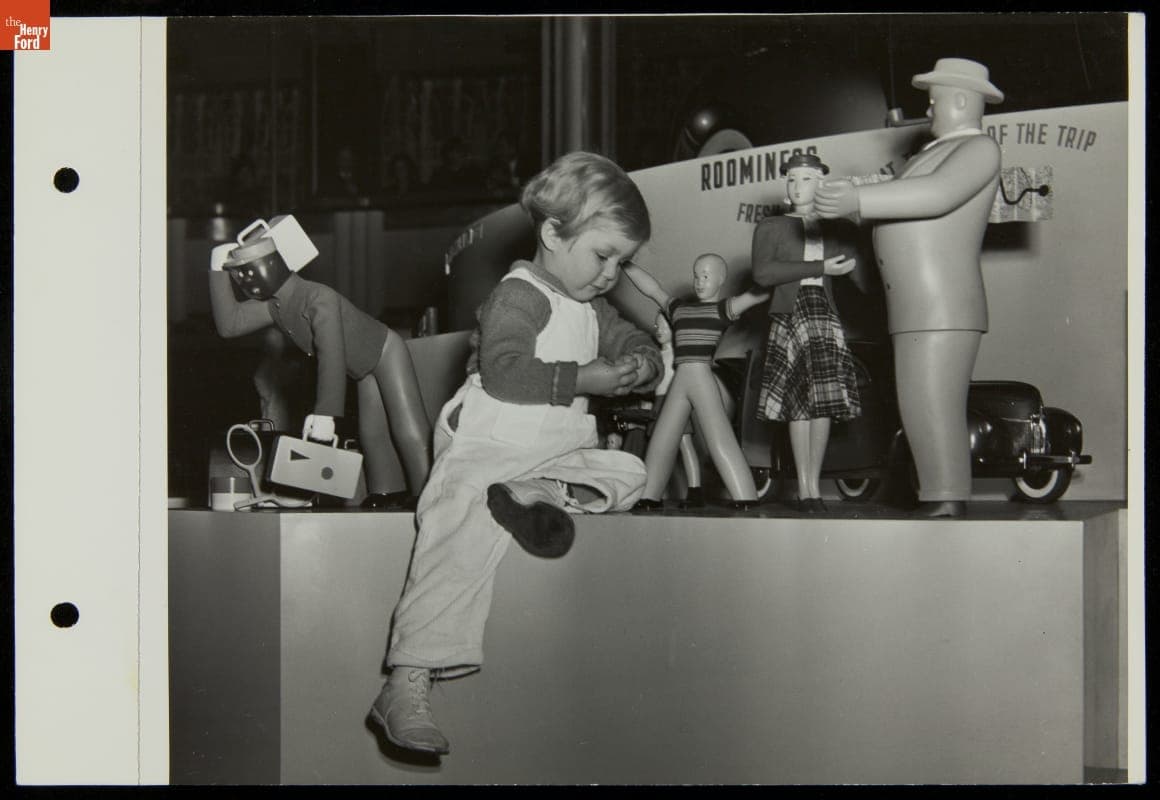 Boy at Ford 1940 Style Show, Hotel Astor, 1939