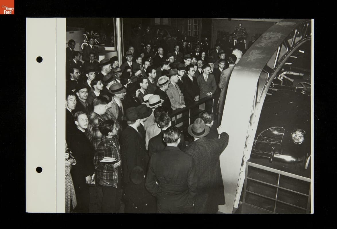 Crowds at Display, Ford 1940 Style Show, Hotel Astor, 1939