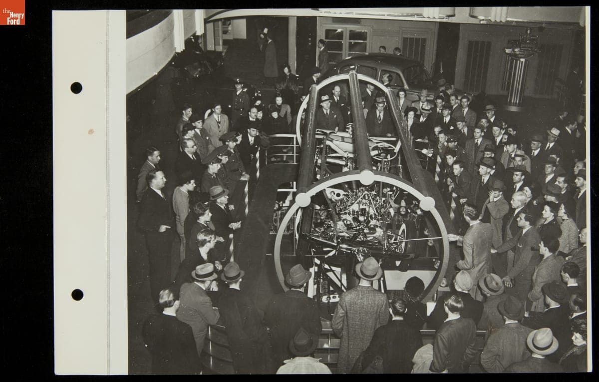Crowds at Display, Ford 1940 Style Show, Hotel Astor, 1939