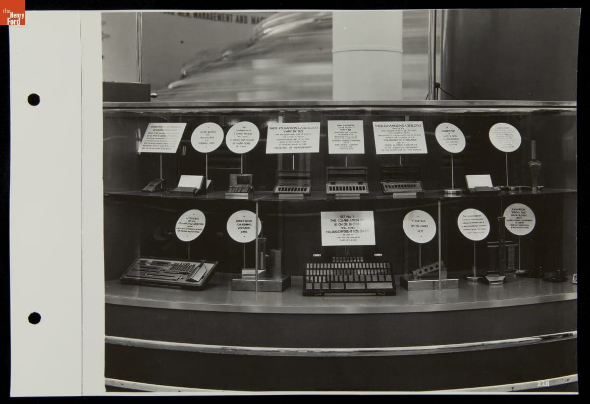 Johansson Gage Blocks Exhibit, Ford Exposition, New York World's Fair, 1939