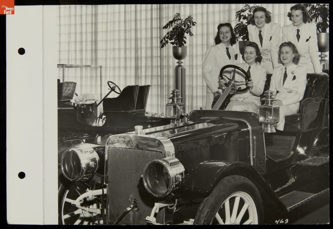 Women in Ford Model K, Ford Exposition, New York World's Fair, 1939
