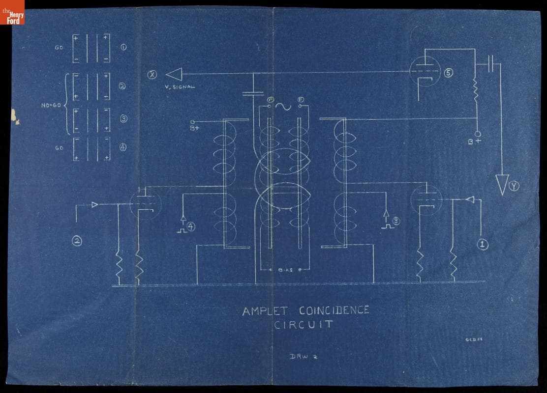 Amplet Coincidence Circuit, Drawing 2, 1954
