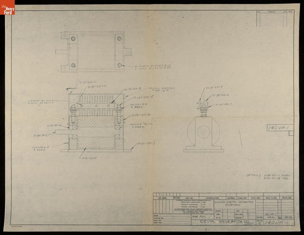 Analog Digital Converter Assembly, Reference Number 140UA - 1, circa 1957
