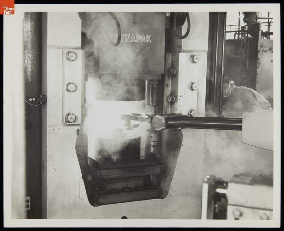 Unimate Industrial Robot Taking an Object Out of a Dynapak Die-Cast Machine, circa 1971