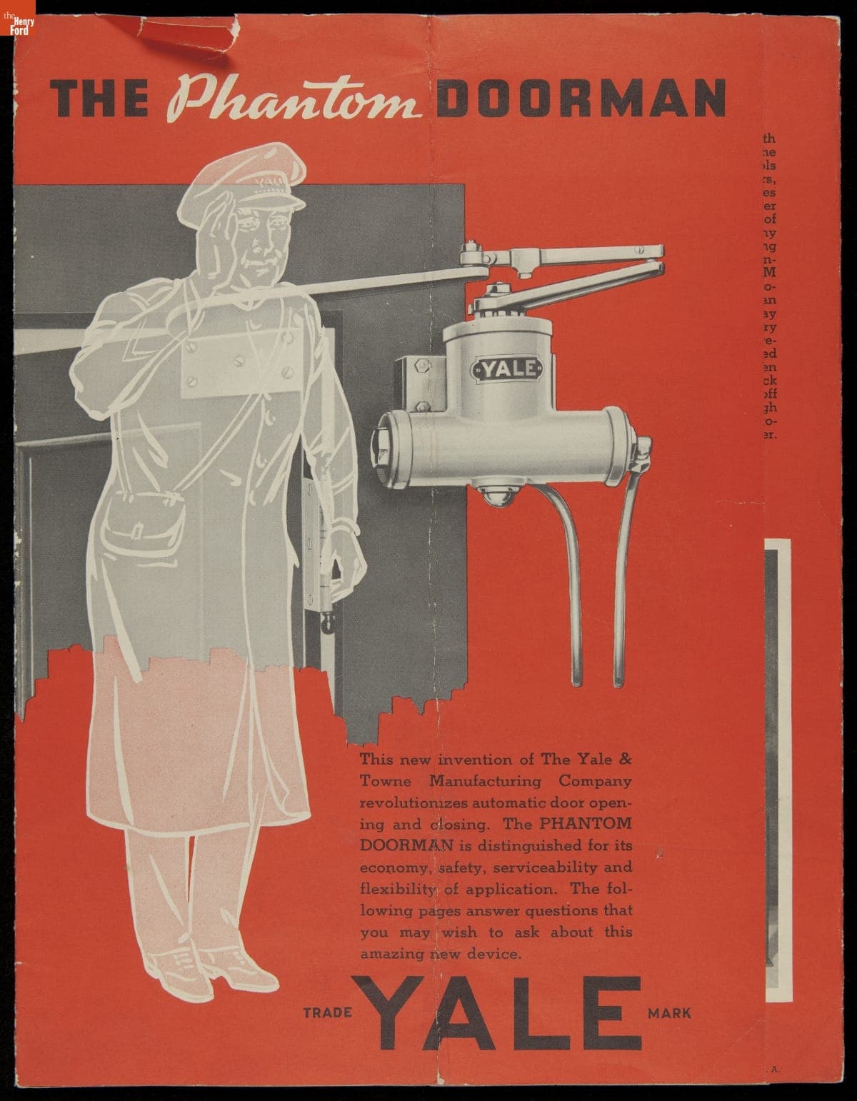 Yale & Towne Manufacturing Co. Brochure, "The Phantom Doorman," 1938