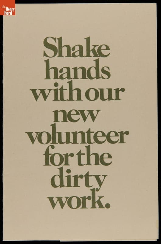 Shake Hands with Our New Volunteer for the Dirty Work, Unimation Inc., circa 1971