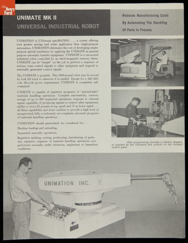 Unimate MK II Universal Industrial Robot, 1962-1968