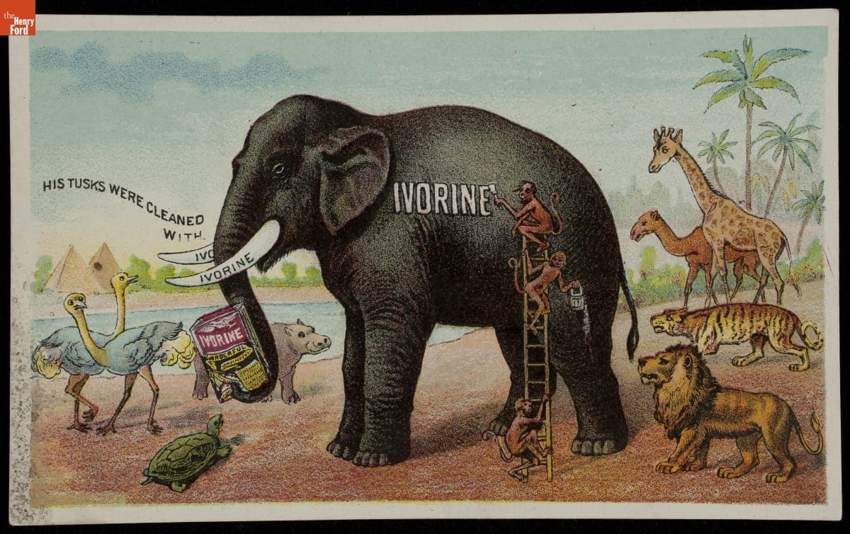 Trade Card for Ivorine Cleanser, J. B. Williams Company, 1880-1890