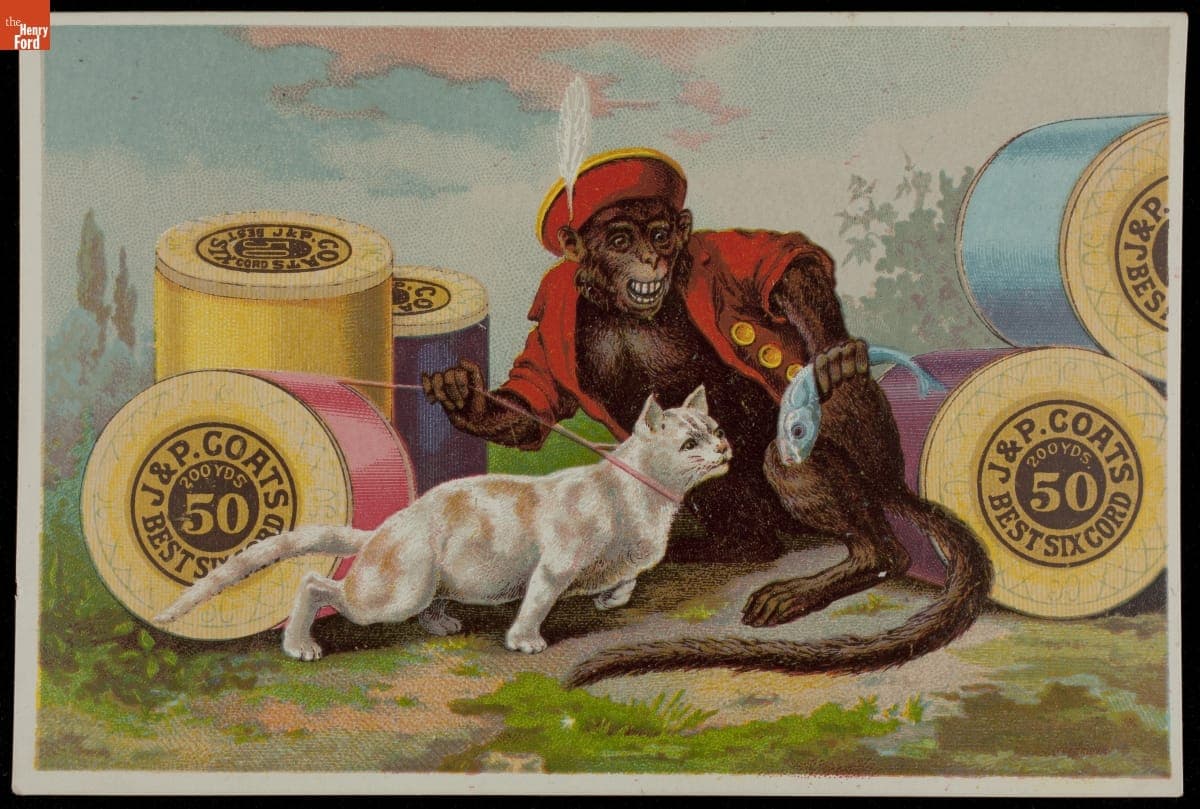 Trade Card for Six Cord Thread, J. & P. Coats, 1881